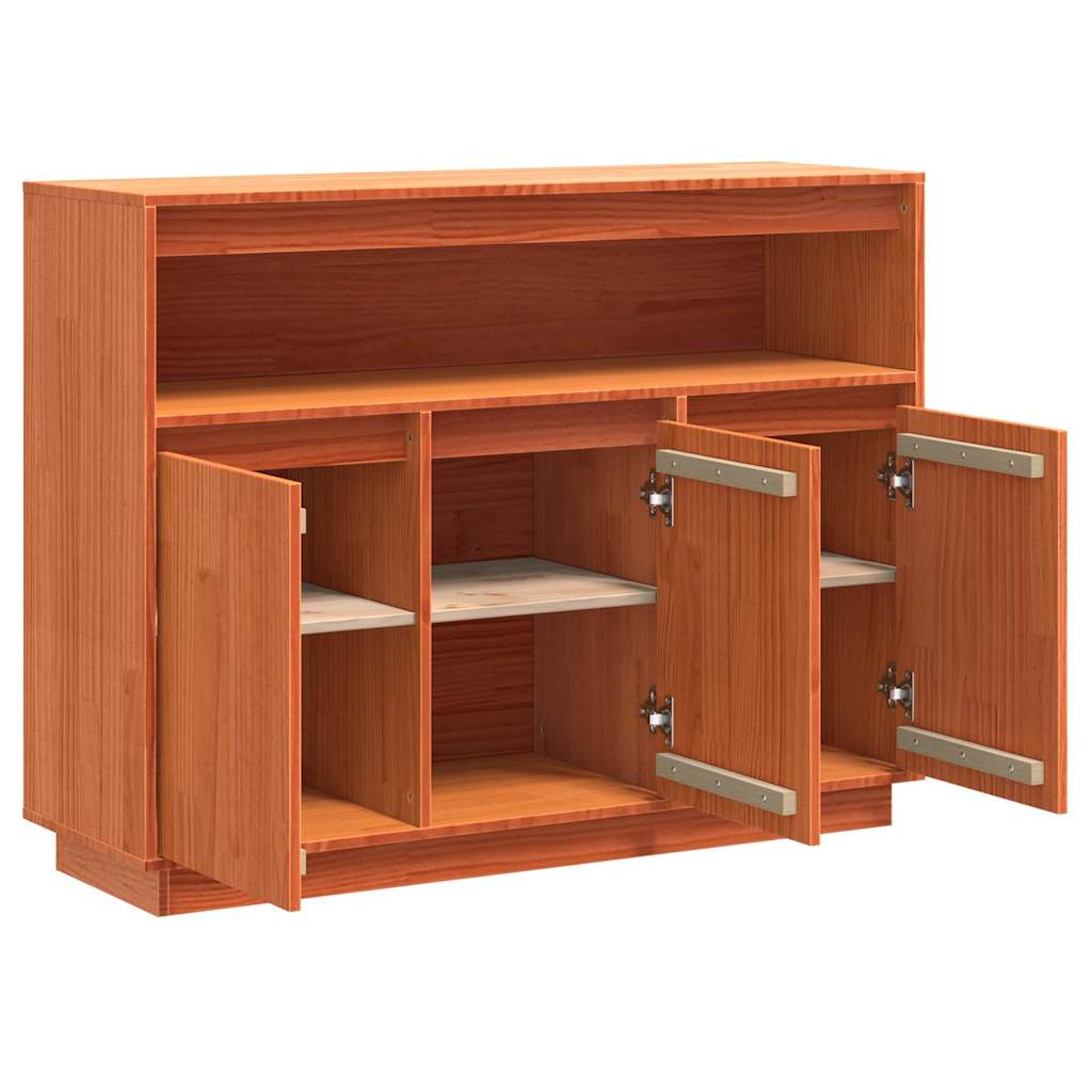 Credenza Marrone cerato 104,5 x 34 x 80 cm Pino massello