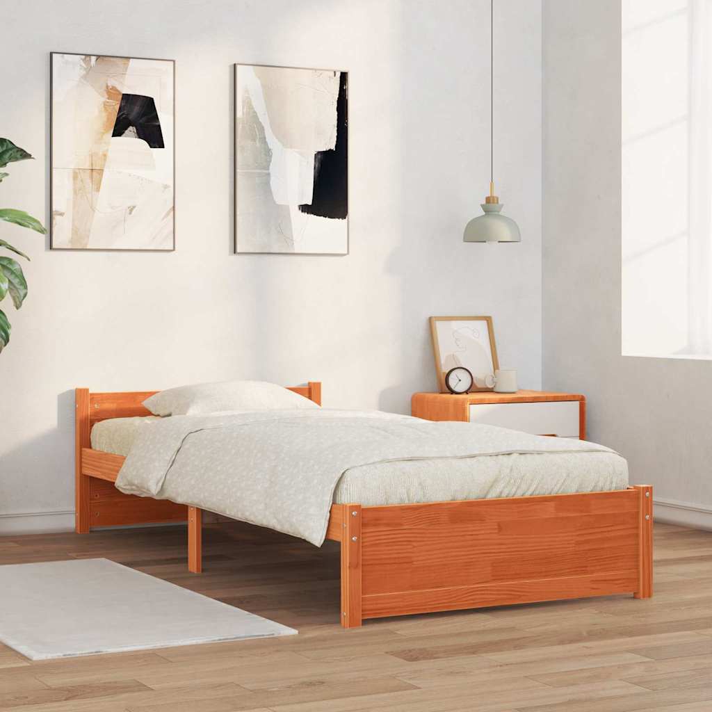 Struttura del letto Marrone cerato 205.5 x 95.5 x 51 cm