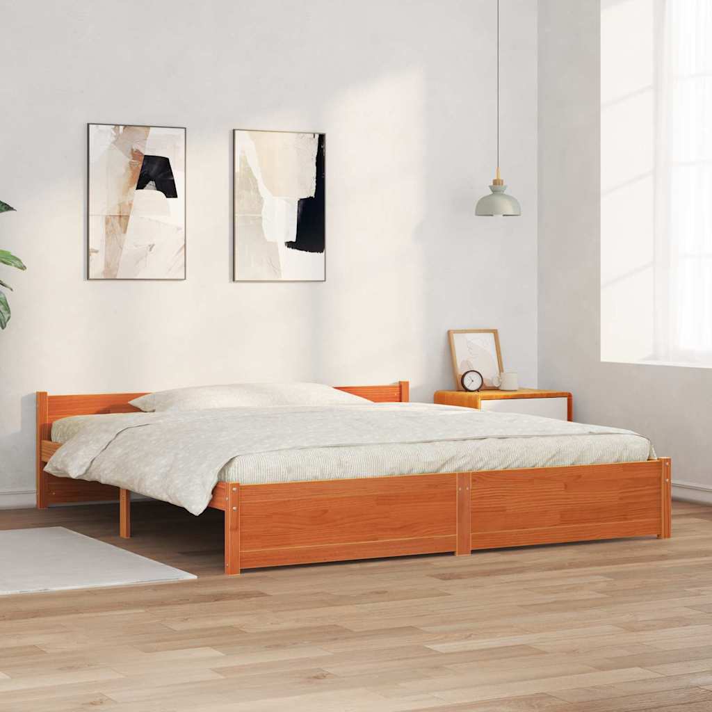 Struttura del letto Marrone cerato 205.5 x 95.5 x 51 cm
