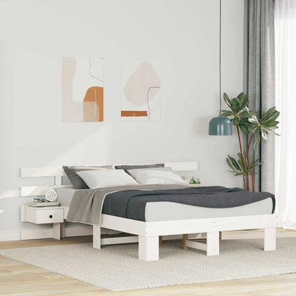 Struttura del letto Bianco 120 x 200 cm Pino massello