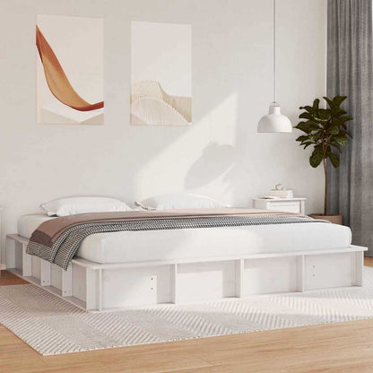 Struttura del letto Bianco 200 x 200 cm Pino massello