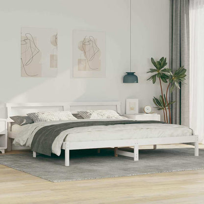 Struttura del letto Bianco 200 x 200 cm Pino massello
