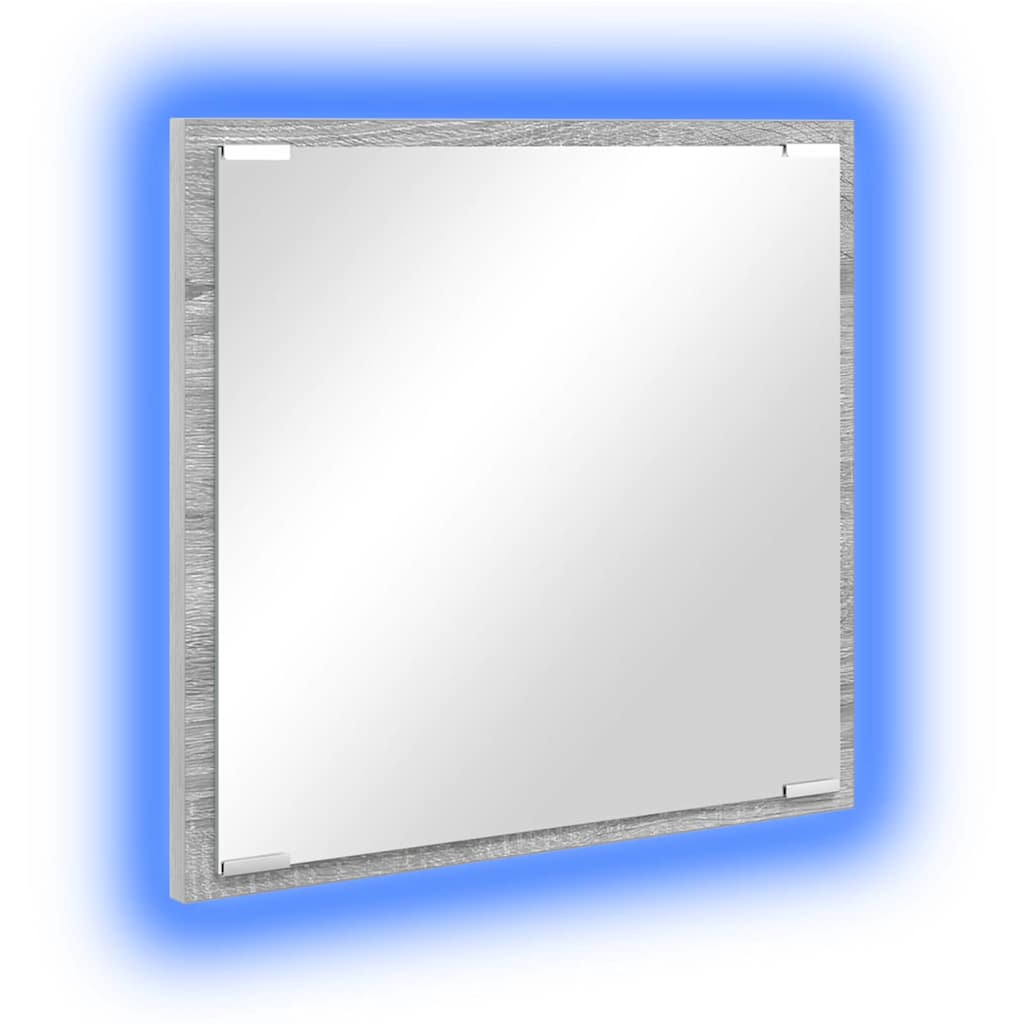 Specchio da bagno LED Grigio Sonoma 40 x 37 x 8.5 cm