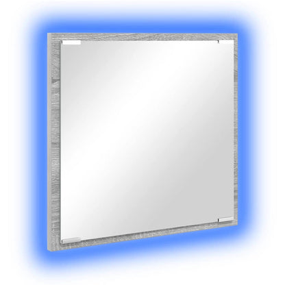 Specchio da bagno LED Grigio Sonoma 40 x 37 x 8.5 cm