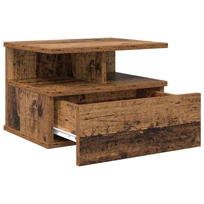 Comodino flottante 2 pcs Legno vecchio 40 x 31 x 28 cm