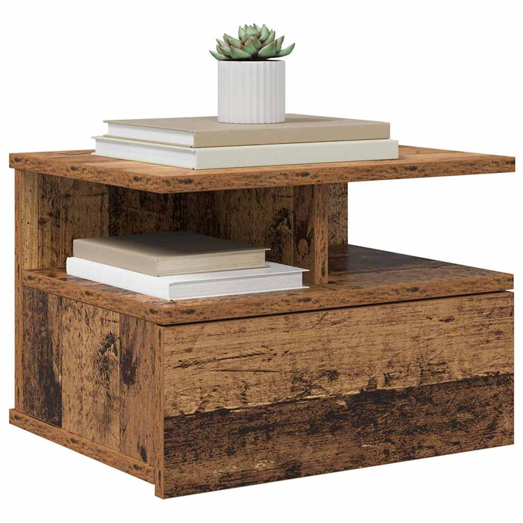 Comodino flottante 2 pcs Legno vecchio 40 x 31 x 28 cm