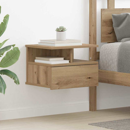Comodino flottante Rovere artigianale 40 x 31 x 28 cm