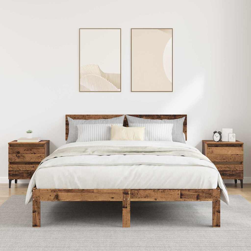 Armadio da Notte 2 pcs Legno vecchio 40 x 35 x 50 cm