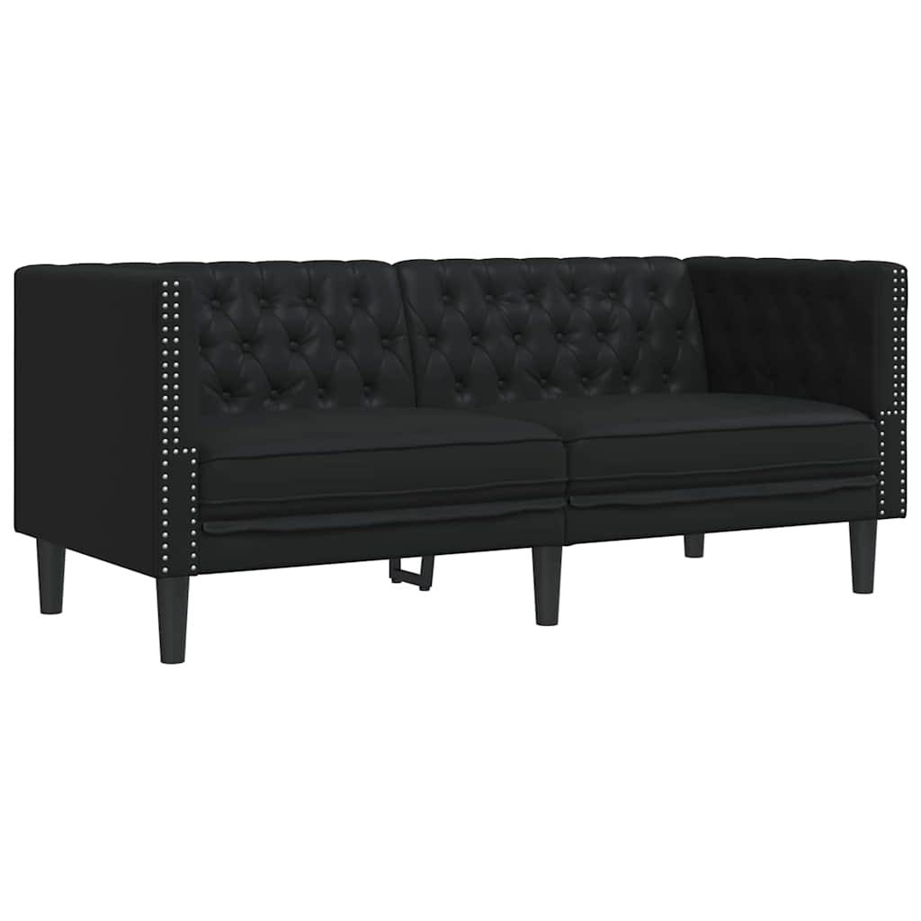 Divano per Soggiorno 3 pcs Nero 194 x 74,5 x 70,5 cm