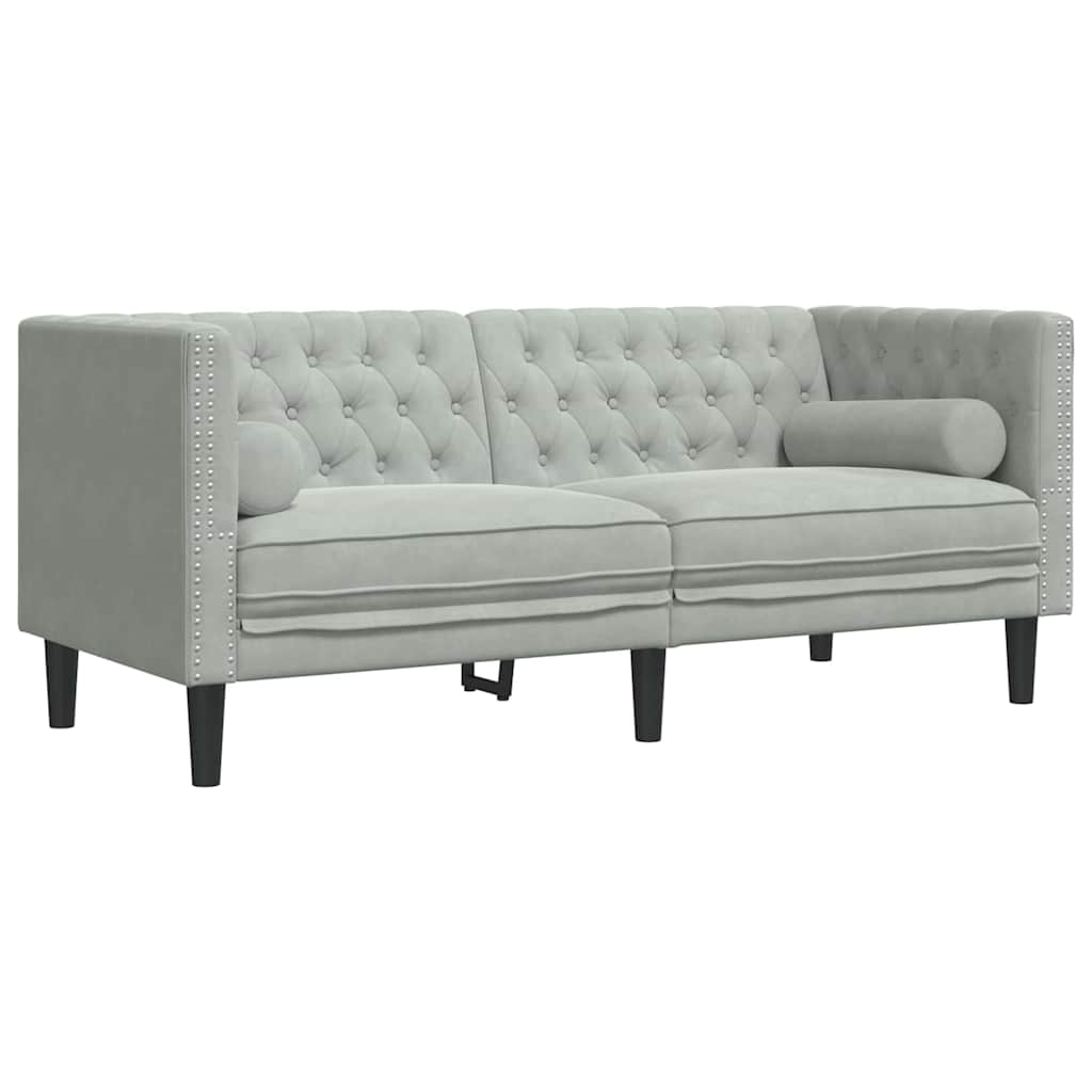 Divano per Soggiorno 3 pcs Grigio chiaro 194 x 74,5 x 70,5 cm
