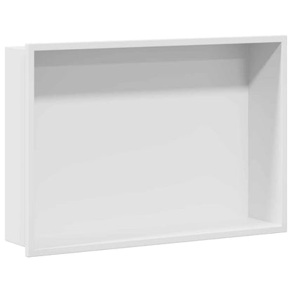 Nicchia per doccia Bianco 45 x 30 x 9,5 cm Acciaio inossidabile