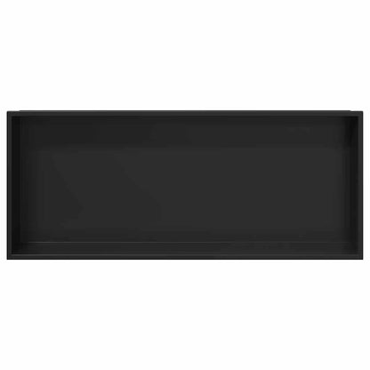Nicchia per doccia Nero 75 x 30 x 9,5 cm Acciaio inossidabile