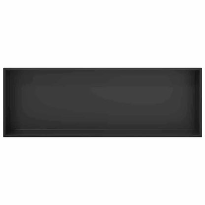 Nicchia per doccia Nero 90 x 30 x 9,5 cm Acciaio inossidabile