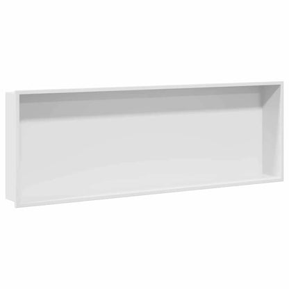 Nicchia per doccia Bianco 90 x 30 x 9,5 cm Acciaio inossidabile