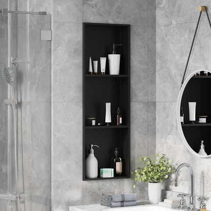 Nicchia per doccia Nero 92 x 32 x 10 cm Acciaio inossidabile