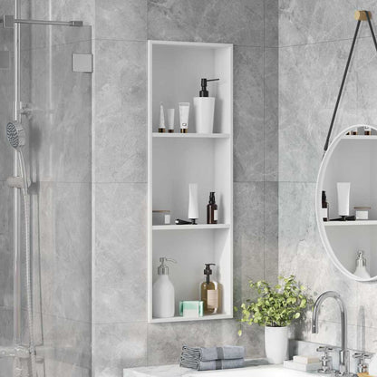 Nicchia per doccia Bianco 90 x 30 x 9,5 cm Acciaio inossidabile