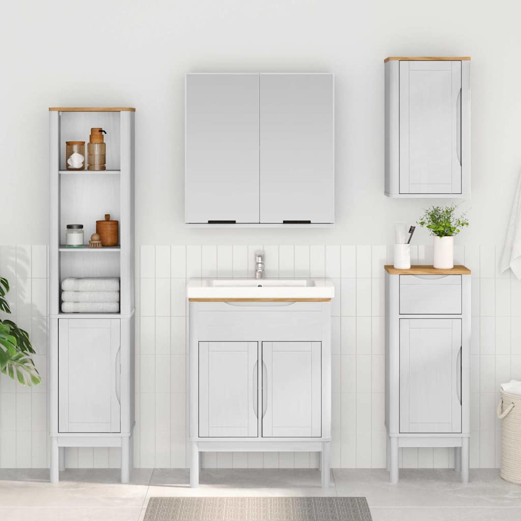 Mobile da Bagno con cassetto FLORO Bianco 35 x 30 x 90 cm