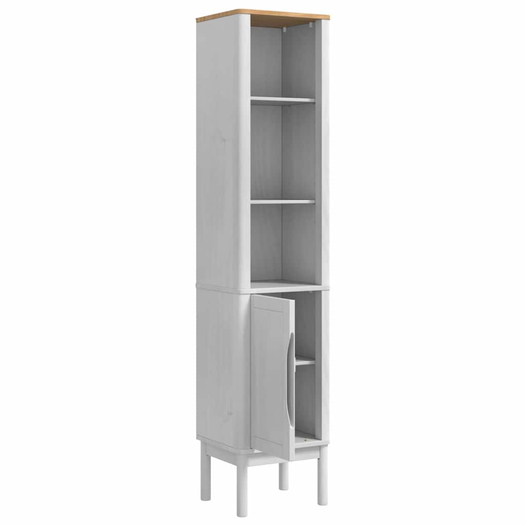 Mobiletto bagno alto con porta FLORO Bianco 35 x 30 x 160 cm