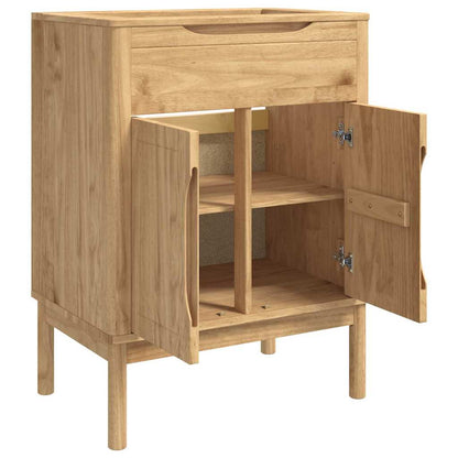 Armadio per Lavabo da Bagno FLORO Cera marrone 60 x 40 x 80 cm