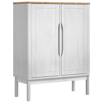 Credenza FLORO Bianco 70 x 30 x 70,5 cm Legno di Pino Massello