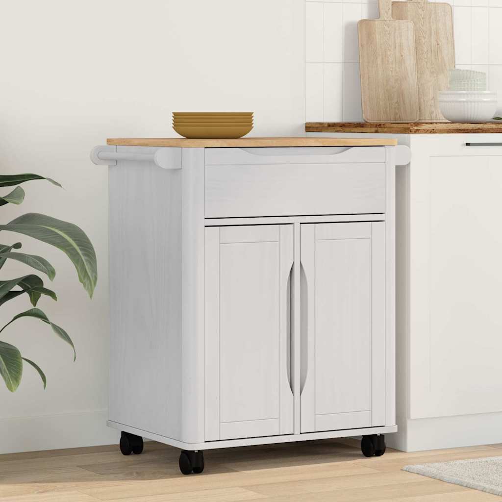 Carrello da Cucina FLORO Bianco 72,5 x 45 x 80 cm