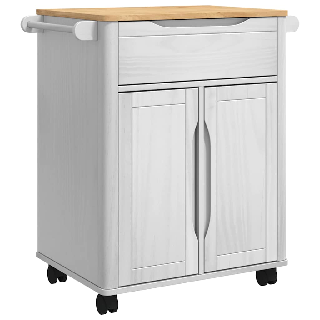 Carrello da Cucina FLORO Bianco 72,5 x 45 x 80 cm