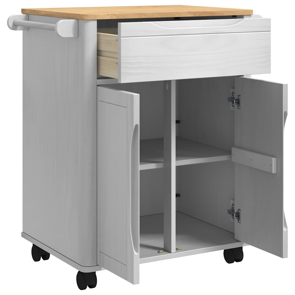 Carrello da Cucina FLORO Bianco 72,5 x 45 x 80 cm