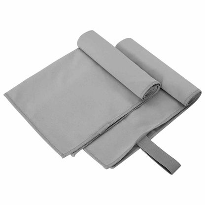 Asciugamani Sportivi 2 pcs Grigio scuro 50 x 30 cm