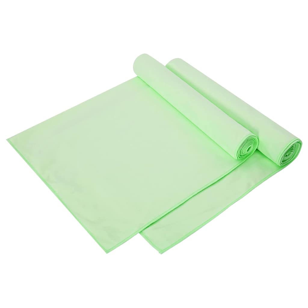 Asciugamani Sportivi 2 pcs Verde 140 x 70 cm