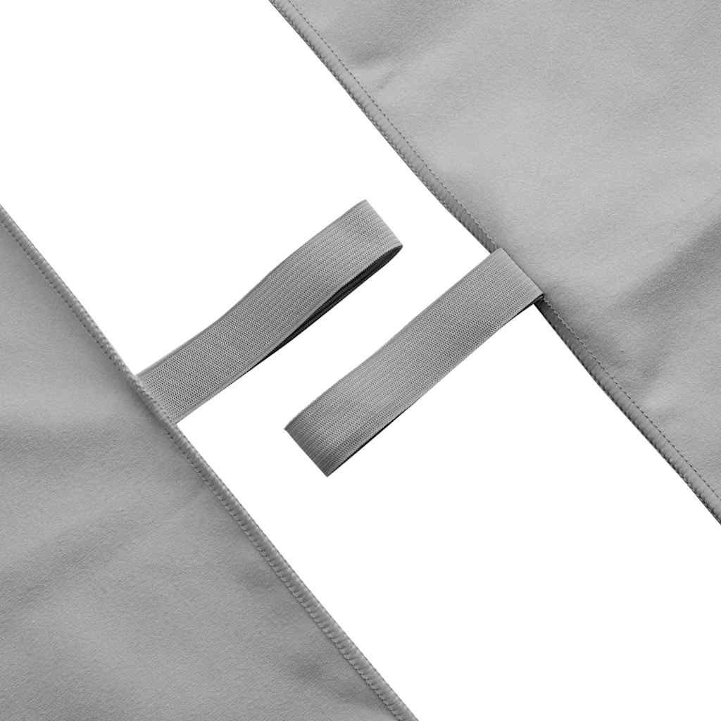 Set di Asciugamani Sportivi 2 pcs Grigio scuro Tessuto