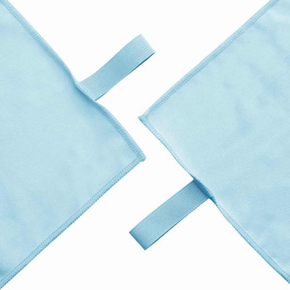 Set di Asciugamani Sportivi 2 pcs Blu Tessuto