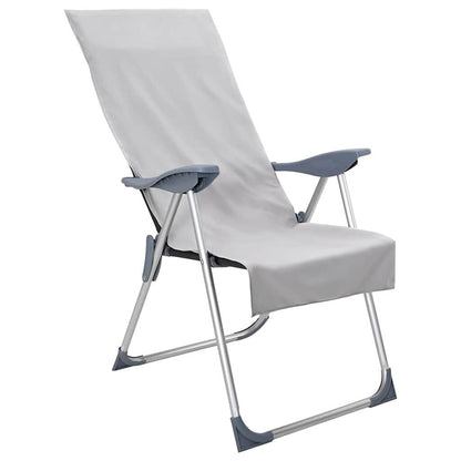 Asciugamani per Sedia Outdoor 2 pcs Grigio 130 x 60 cm