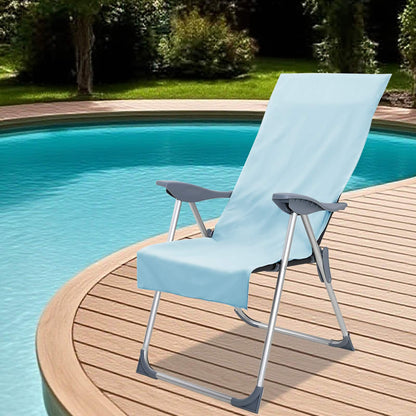 Asciugamani per Sedia Outdoor 2 pcs Blu 130 x 60 cm