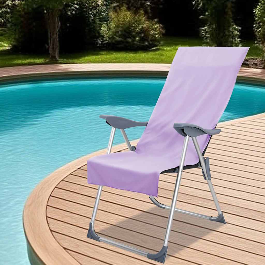 Asciugamani per Sedia Outdoor 2 pcs Viola 130 x 60 cm