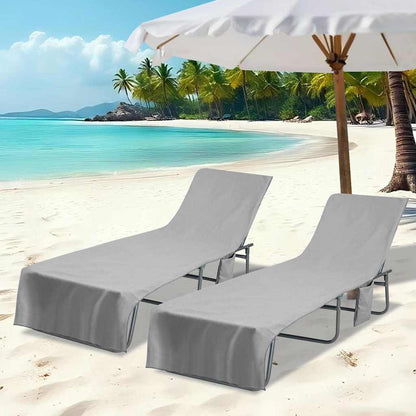 Asciugamani per lettino 2 pcs Grigio scuro 210 x 75 cm