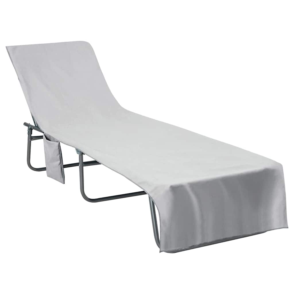 Asciugamani per lettino 2 pcs Grigio 210 x 75 cm