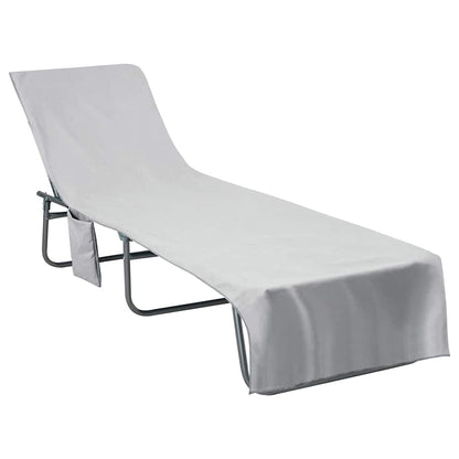 Asciugamani per lettino 2 pcs Grigio 210 x 75 cm