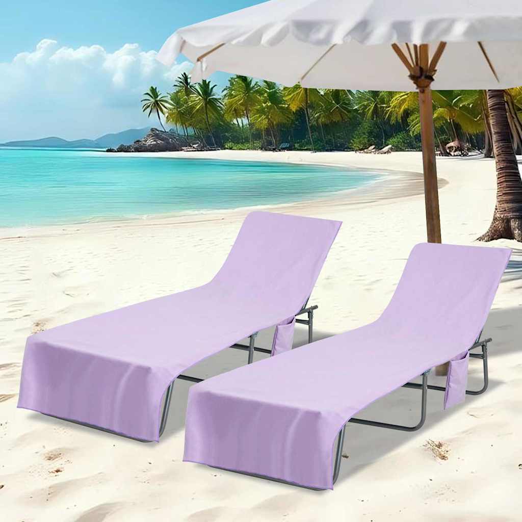 Asciugamani per lettino 2 pcs Viola 210 x 75 cm