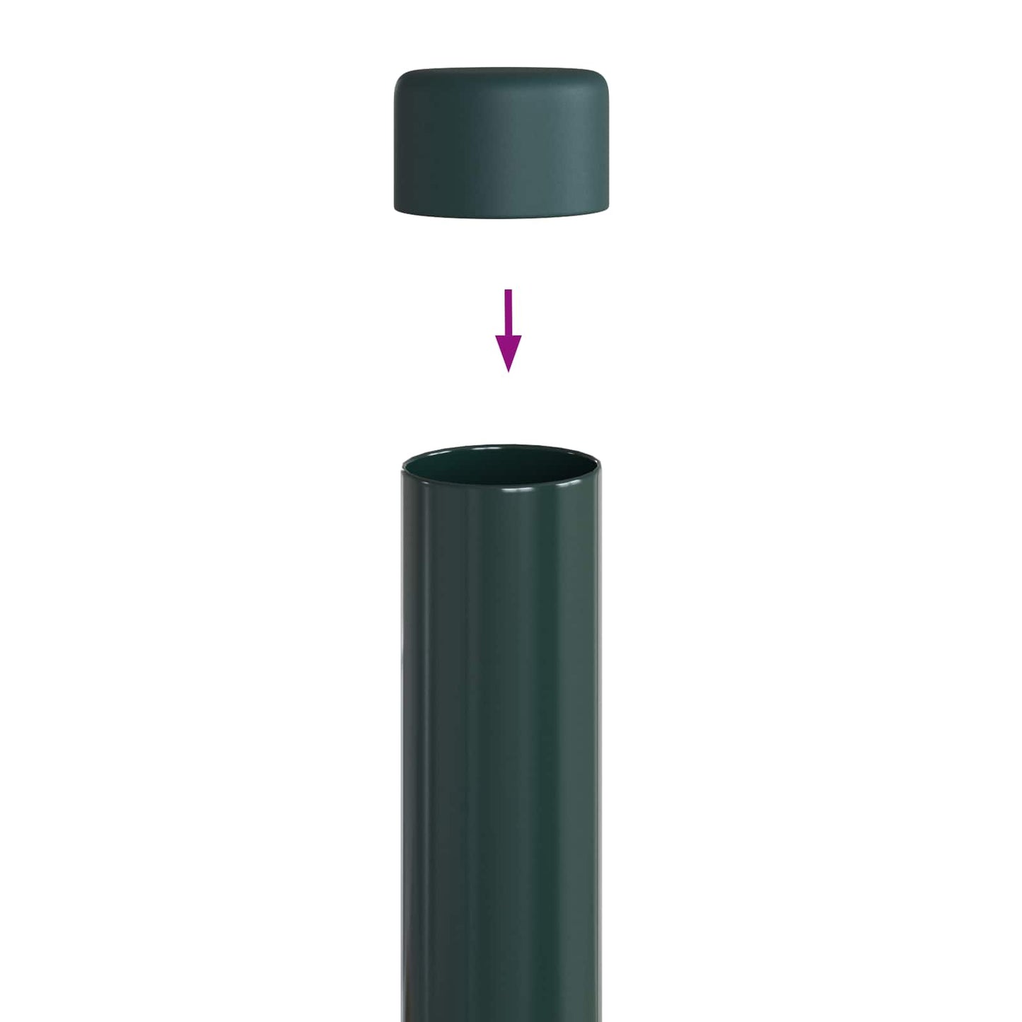 Palo della recinzione 12 pcs Verde 80 cm