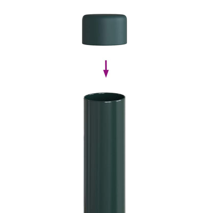 Palo della recinzione 12 pcs Verde 80 cm