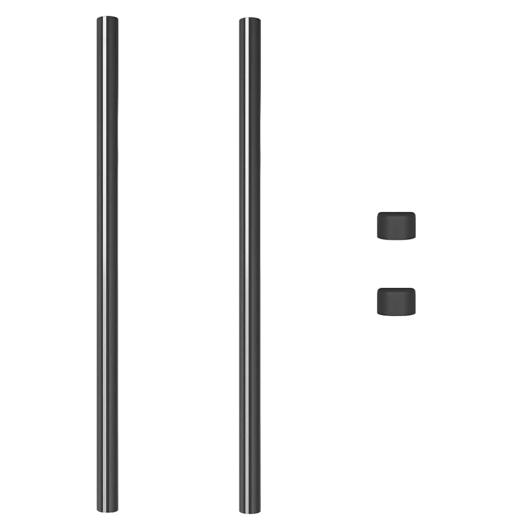Palo della recinzione 2 pcs Grigio 110 cm