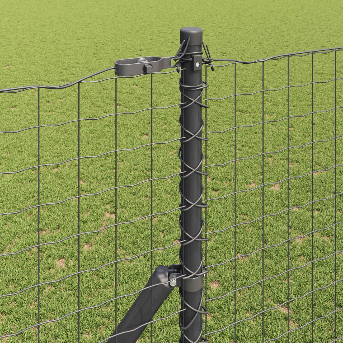 Palo della recinzione 12 pcs Grigio