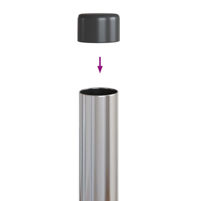 Palo della recinzione 2 pcs Argento 100 cm