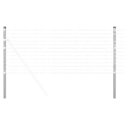 Palo della recinzione 2 pcs Argento 110 cm