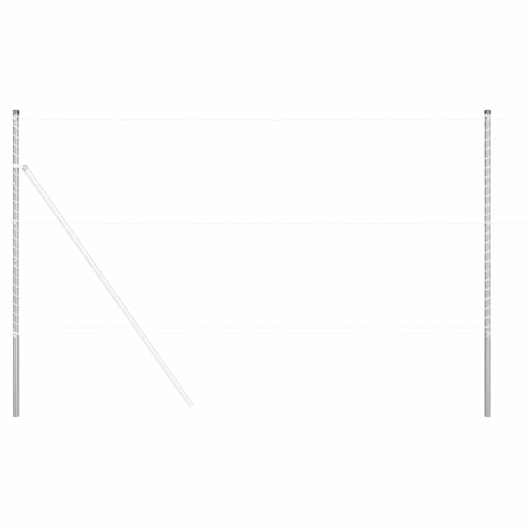 Palo della recinzione 2 pcs Argento