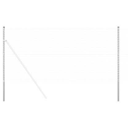 Palo della recinzione 2 pcs Argento