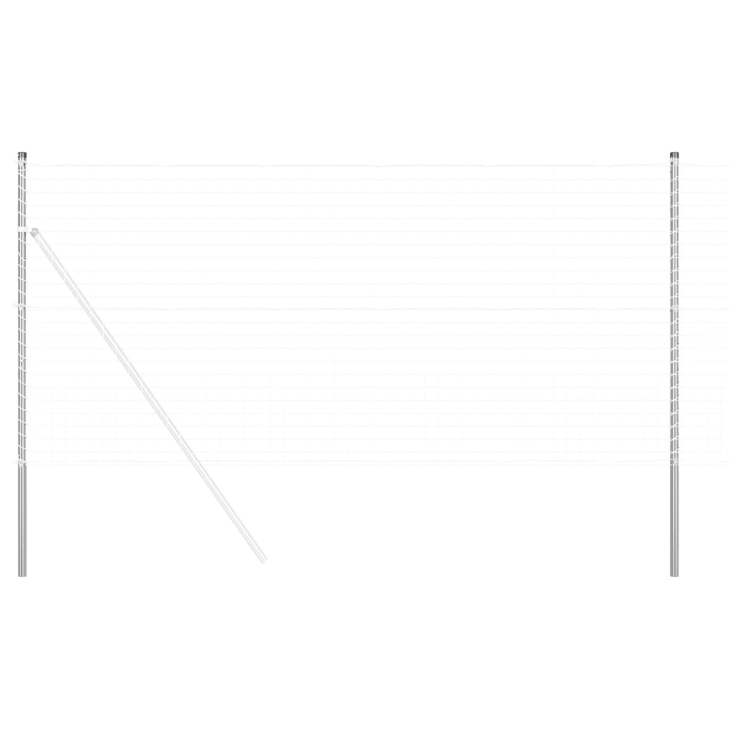 Palo della recinzione 2 pcs Argento