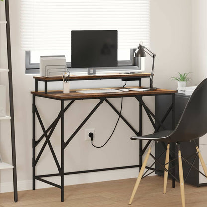 Scrivania Rovere fumÃ© 100 x 50 x 86,5 cm Legno multistrato