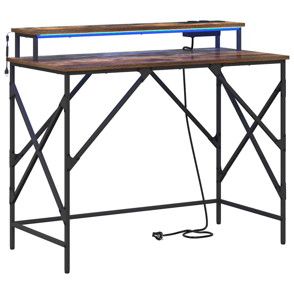 Scrivania Rovere fumÃ© 100 x 50 x 86,5 cm Legno multistrato