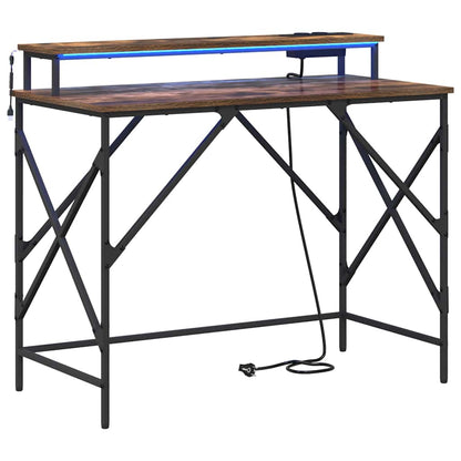 Scrivania Rovere fumÃ© 100 x 50 x 86,5 cm Legno multistrato